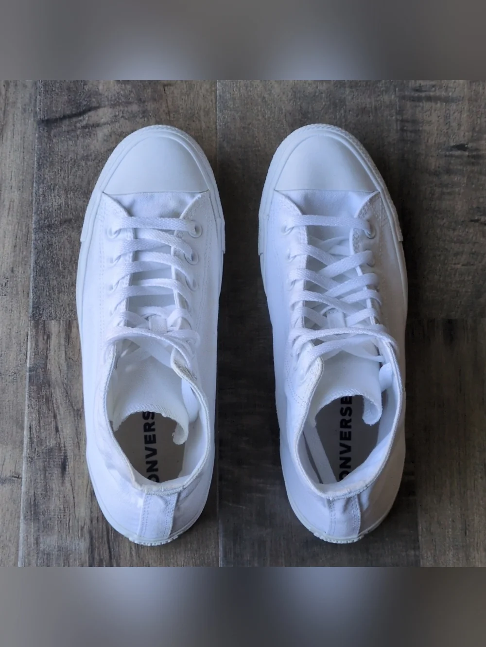 Converse Mens Chuck Taylor All Star High 1U646F White Size 8 - Picture 6 of 10
